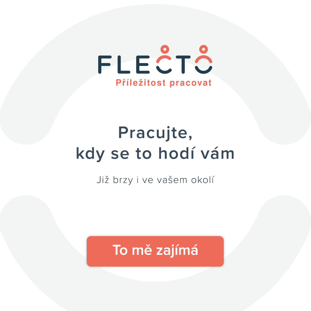 Kampaňový vizuál Flecto s claimem Pracujte, kdy se to hodí vám